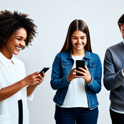 **

A diverse group of people looking at their smartphones and tablets, some smiling, some looking concerned. Background shows stylized icons representing online shopping, social media, and data privacy.  The overall feel is bright and modern. Everyone is fully clothed in modest, everyday attire. Safe for work, appropriate content, family-friendly, illustrating informed consumers in the digital age. Perfect anatomy, correct proportions, natural poses, well-formed hands, proper finger count, natural body proportions, professional digital art, high quality.

**