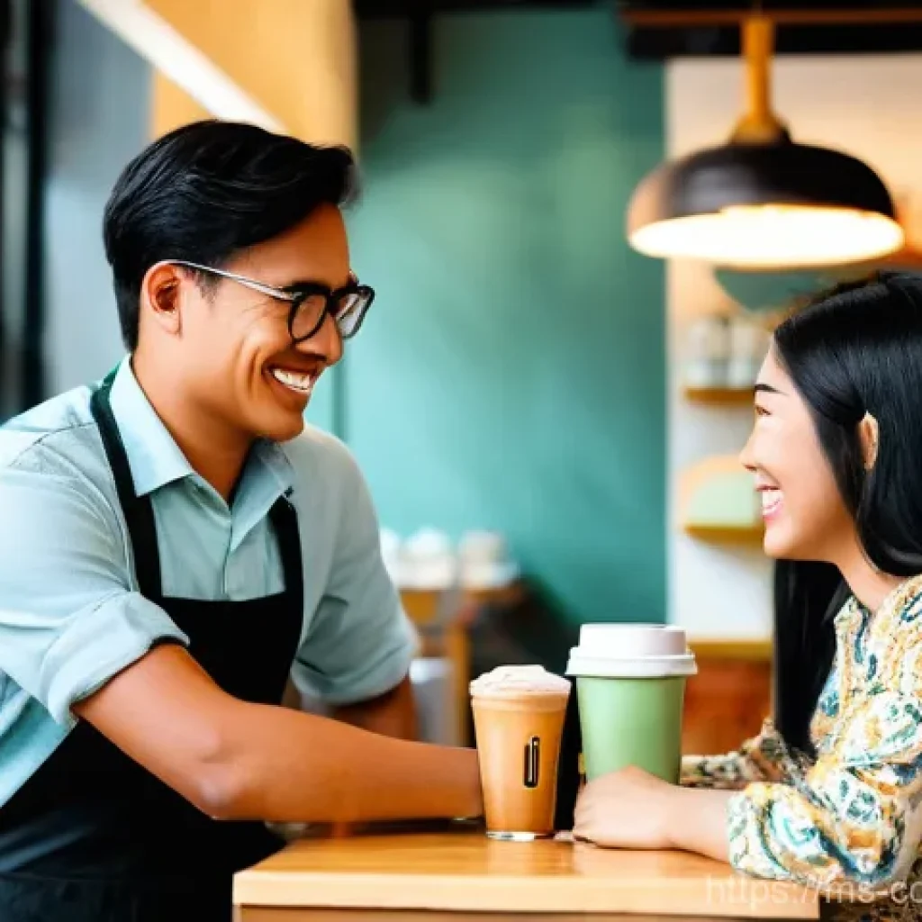 소비자중심 경영 사례와 지속 가능성 전략 연구와 분석 - **Prompt 1: Personalized Customer Experience in a Malaysian Cafe**
    "A cozy, brightly lit Malaysi...