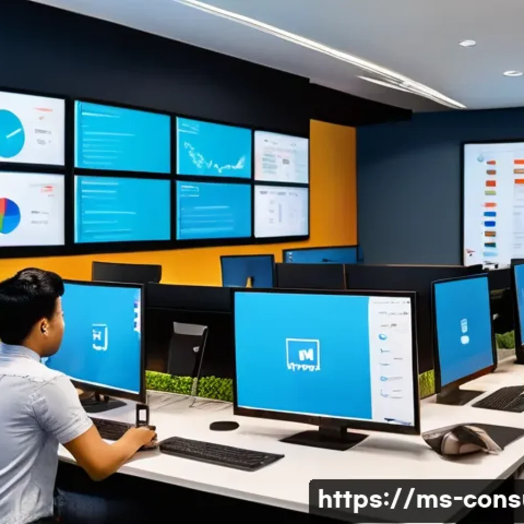 소비자중심 경영과 디지털 혁신의 연계 전략 연구와 분석 - A modern digital marketing office scene in Kuala Lumpur, Malaysia, showing a diverse team of young p...