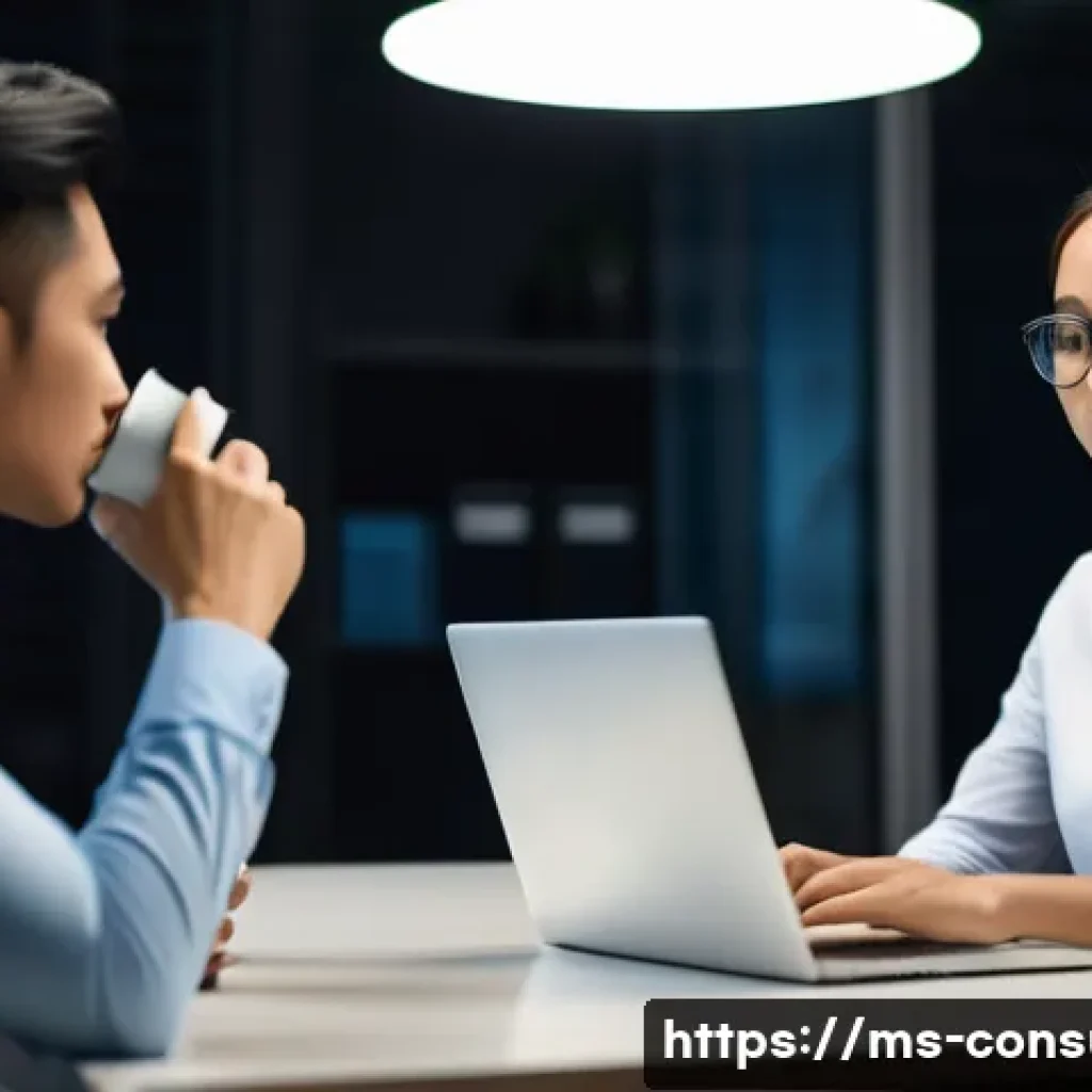 소비자 클레임 해결 실무 노하우 - A professional customer service representative attentively listening to a Malaysian female customer ...
