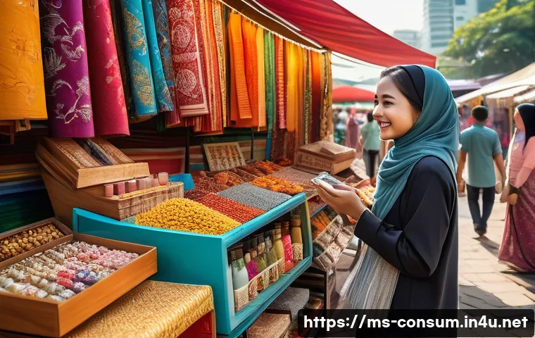 소비자 행동 연구와 분석 사례 - A vibrant Malaysian street market scene showcasing diverse cultural groups&mdash;Malay, Chinese, Indian&mdash;sh...