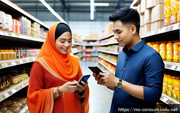 소비자 행동 데이터를 활용한 맞춤형 마케팅 - A diverse group of Malaysian shoppers in a modern urban setting, featuring men and women of various ...